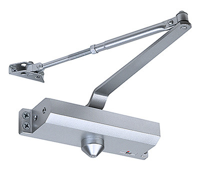 Commercial Grade 3 Door Closer, Adjustable 1-4, Aluminum Finish