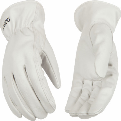 Full Grain Goatskin Gloves, Pearl White, Men's XL