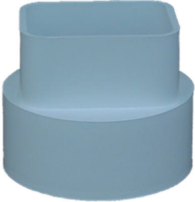 PVC Pipe Downspout Adapter, 2 x 3 x 3 In.
