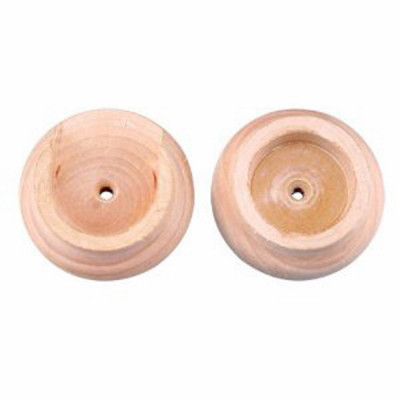 Closet Rod Pole Socket Set, Unfinished Wood, Pr. (6 pieces)
