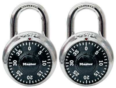 Matching Combination Padlocks, 2-Pack