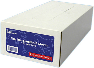 OB Dairy Sleeve Glove, Clear Plastic, Large, 100-Ct.