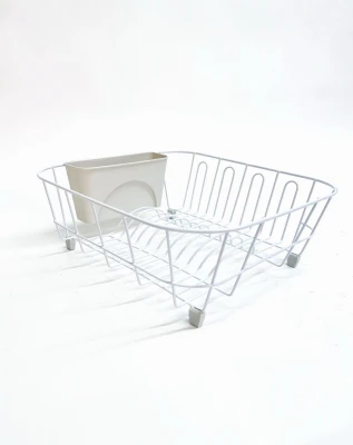 Dish Drainer, White, 14.1 x 12.4 In.