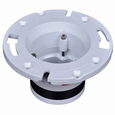 Schedule 40 DWV PVC Pipe Fitting,Closet Flange, Schedule 40 PVC , 4 In.