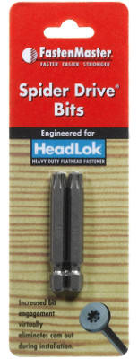 Spider Drive Bit For Headlok Fastener, 2-Pk.