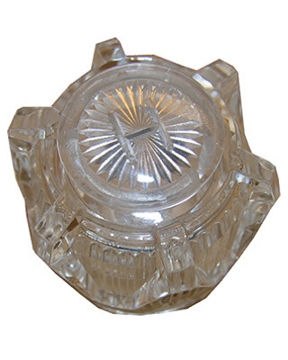 Streamway Phoenix Faucet Handle, Hot Button, Clear