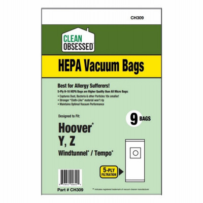 Hoover HEPA Vacuum Cleaner Bags, Type Y, 9-Ct.