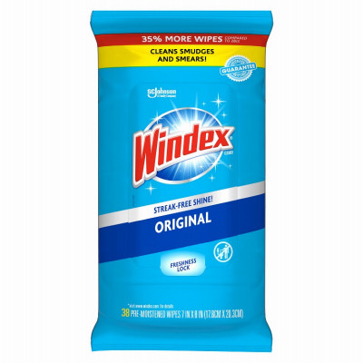 Windex Blue Wipes 35% More Pack, 38-Ct. (12 pieces)