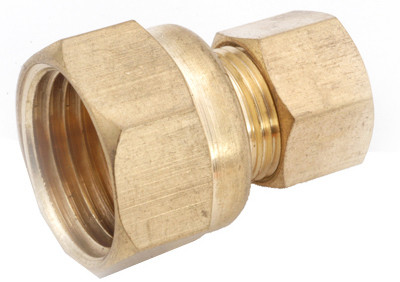 Adapter, Brass, Compression, Female, 7/8 x 3/4 In.