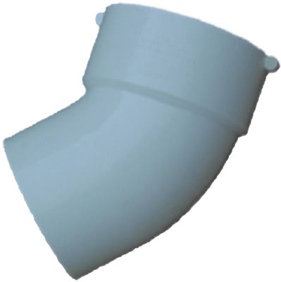 PVC Pipe Sewer & Drain 45-Degree Street Elbow, 4 In.
