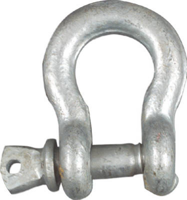Galvanized Anchor Shackle with Screw Pin, 3/8 In.