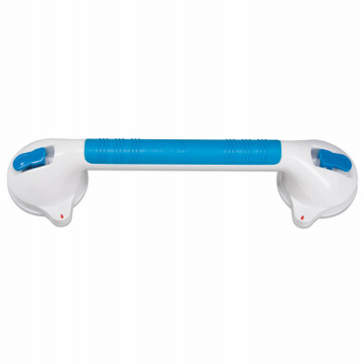 Suction Cup Bathtub Grab Bar, White, 16 In.