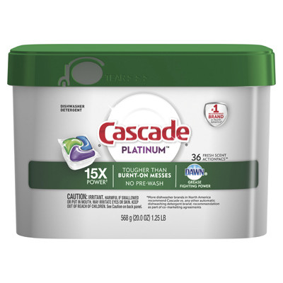 Platinum ActionPacs Dishwasher Detergent Pods, Fresh Scent, 34-Ct. Tub