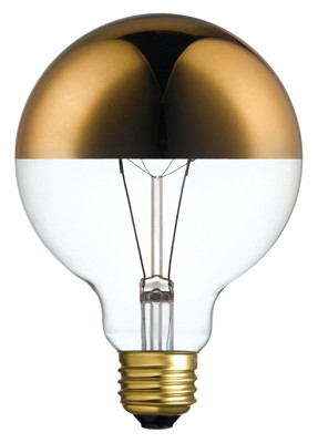 Oro Designer Globe Bulb, Gold, Incandescent, 220 Lumens, 40-Watts (2 pieces)