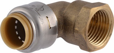 1/2 x 1/2 In. FIP Push-Fit Pipe Elbow, Lead Free
