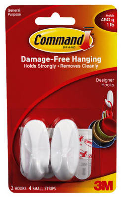 Small Designer Hooks, 2-Ct.