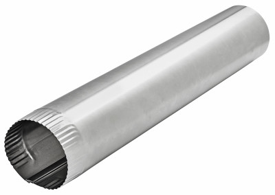 Aluminum HVAC Snap Lock Pipe, 4 In. x 2 Ft.