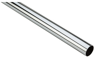 Closet Rod, Heavy-Duty, Chrome, 8 Ft.