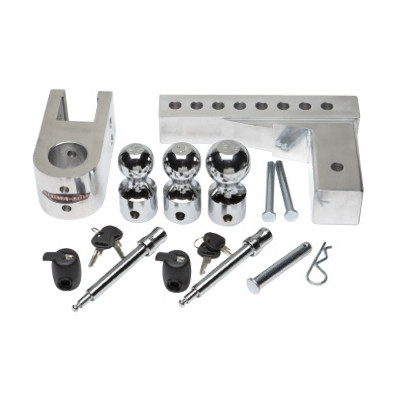 Adjustable Ball Mount Set, Chrome-Plated Aluminum