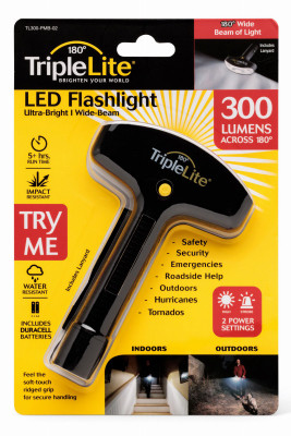300LED Flashlight Black