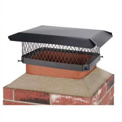Chimney Cap, Black Steel, 13 x 18 In.