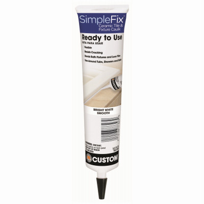 Bright White Smooth Ceramic Tile & Fixture Caulk