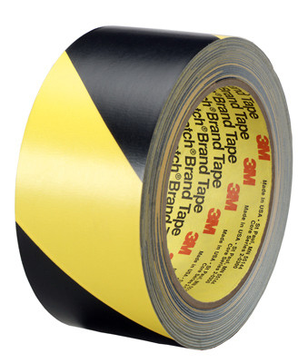 Safety Stripe Tape, Black & Yellow, 2 In. x 36 Yds.