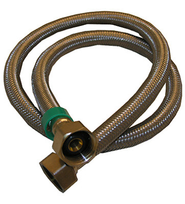 Faucet Connector, Stainless-Steel, 1/2 In. Iron Pipe Size x 1/2  In.Iron Pipe x 36 In.