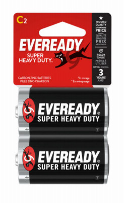 Super Heavy Duty C Battery, 2 Count