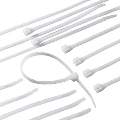 Cable Tie, Nylon, White, 14-In., 100-Pk.
