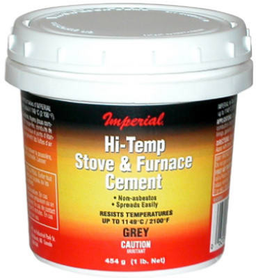 Hi-Temperature Stove/Furnace Cement, Gray, 8 oz.