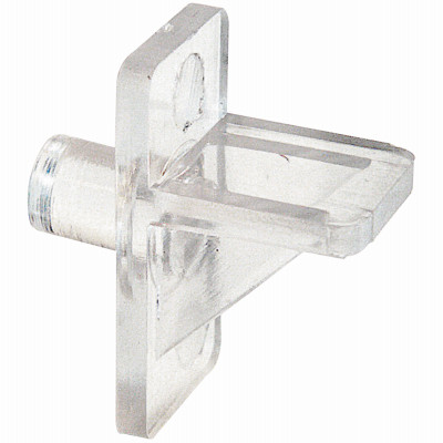 Locking Shelf Support Pegs, Clear Plastic, 5-Lb. Load, 1/4 In., 8-Pk. (6 pieces)