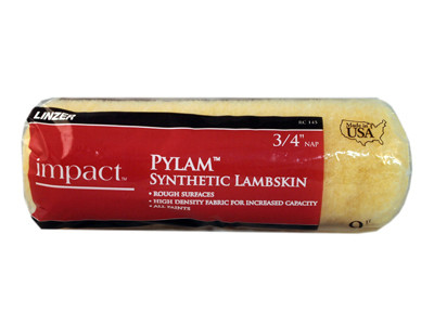 Pylam Paint Roller Cover, Synthetic Lambskin, 3/4 x 9 In.