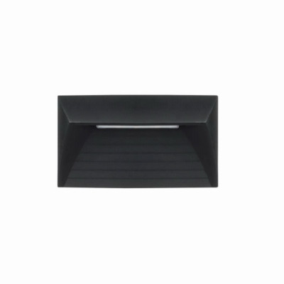 Black Deck or Stair Light, Black Metal, 4.72 In.
