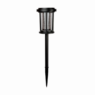 Solar Pathway Lights, Black Metal, Honeycomb Cage, Glass Lenses, 2-Pk. (4 pieces)