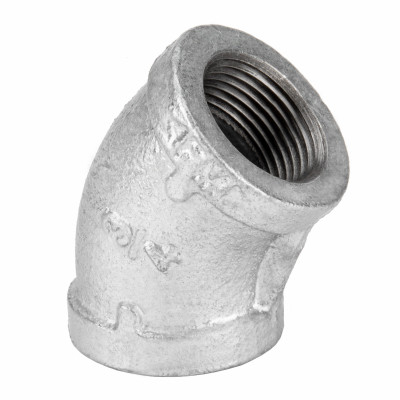 3/4 In. Galvanized Pipe 45 Degree Elbow