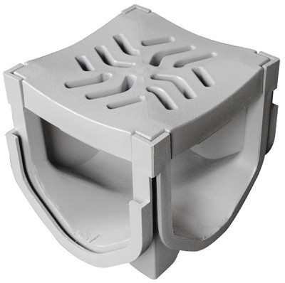 4-Way Storm Drain Corner, For 3 & 4 In. Pipe