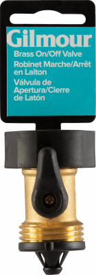 Single Connector Hose Shut Off Valve, Brass