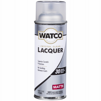 Lacquer Wood Finish, Clear Matte, 11.25 oz. Aerosol