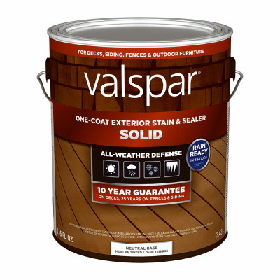 One-Coat Solid Stain & Sealer, Neutral Base, 1 Gallon