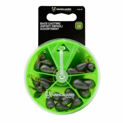 28PC Bass Sinker ASST
