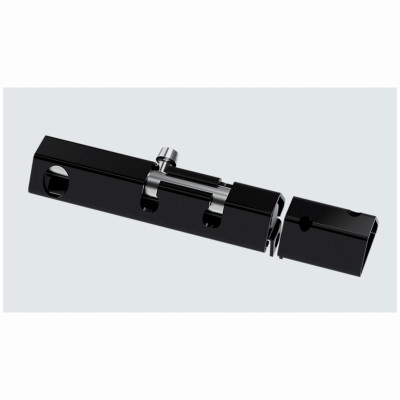 Lockable Security Bolt, Black, 6 In.
