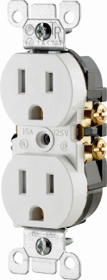 10PK 15A WHT TR OUTLET