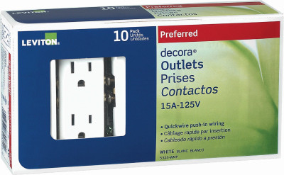 10PK DECORA WHI OUTLET