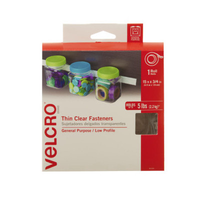 Thin Fastener Tape, Clear, 3/4 In. x 15 Ft.