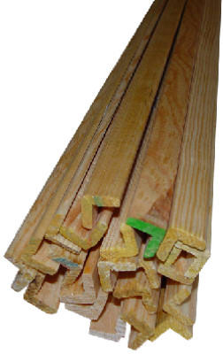 Solid Pine Moulding, Outside Corner, 0.75 x 0.75 In. x 8 Ft. (10 pieces)