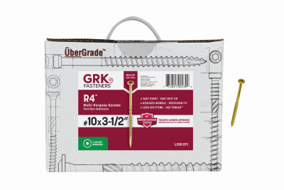 GRK R4 #10 x 3-1/2" Screws 1200-Ct.