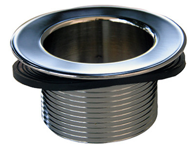 Bathtub Drain Shoe Strainer, Chrome, 1-1/2 In.