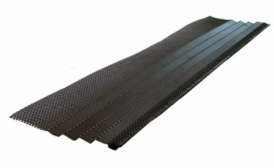 K-Style Gutter Guard, Grey Steel, 3-Ft.