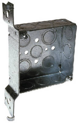 FH Bracket Electrical Box, 1-1/2 x 4 In. Square.